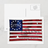 1776 Amerikaanse vlag Briefkaart (Voorkant / Achterkant)