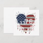 1776 Amerikaanse vlag Kaart (Voorkant / Achterkant)