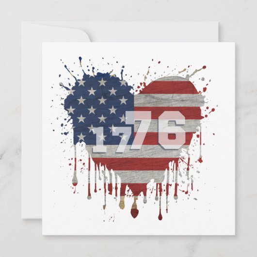 1776 Amerikaanse vlag Kaart (Voorkant)