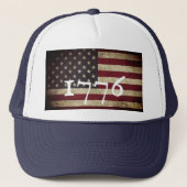 1776 Amerikaanse Vlag Patriottische Trucker Hoed Pet (Voorkant)