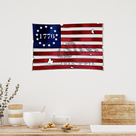 1776 Amerikaanse vlag Poster (Keuken)