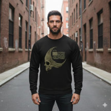 1776 Amerikaanse Vlag Schedel Halvemaan T-Shirt