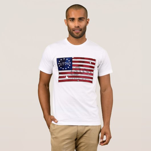 1776 Amerikaanse vlag T-shirt (Voorkant volledig)