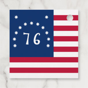 1776 Amerikaanse Vlag van het Slagveld Bennington' Bedankjes Labels