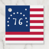 1776 Amerikaanse Vlag van het Slagveld Bennington' Bedankjes Labels (Voorkant)