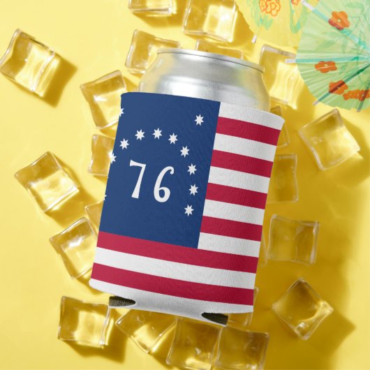 1776 Amerikaanse Vlag van het Slagveld Bennington' Blikjeskoeler (Insitu Zomer)