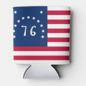 1776 Amerikaanse Vlag van het Slagveld Bennington' Blikjeskoeler (Voorkant)