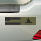 1776 Betsy Ross Flag / DONT TREAD OP ME Gadsden Bumpersticker (Op auto)