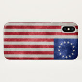 1776 Betsy Ross Flag iPhone X Hoesje (Achterkant (horizontaal))