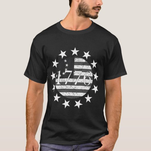 1776 Betsy Ross, Verenigde Staten Vlag Patriottisc T-shirt (Voorkant)
