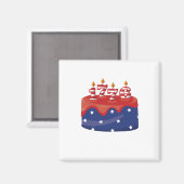1776 Birthday Cake Magneet (Voorkant / Achterkant)