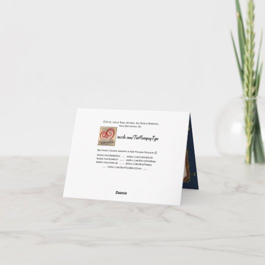 1776 bruiloft Collectie (dank u) Bedankkaart (Achterkant)