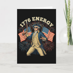 1776 Energie Washington Grappig 4 juli Patriottisc Kaart