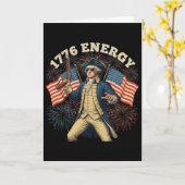 1776 Energie Washington Grappig 4 juli Patriottisc Kaart (Gele Bloem)