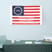 1776 Flag optionele tekstpatriottische beta Ross Spandoek (Beurs)