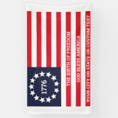1776 Flag optionele tekstpatriottische beta Ross Spandoek (Verticaal)