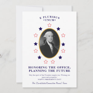 1776 George Washington President's Day Campagne Feestdagenkaart