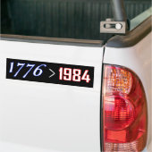 1776 is groter dan 1984 bumpersticker (Op Truck)