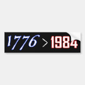1776 is groter dan 1984 bumpersticker (Voorkant)