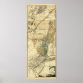 1776 kaart van New York, New Jersey en Quebec Poster (Voorkant)