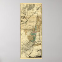 1776 kaart van New York, New Jersey en Quebec