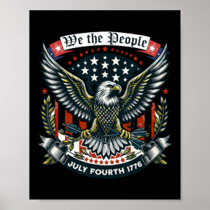 1776 Leven Vrijheid Streven Naar Geluk 4e Juli Poster