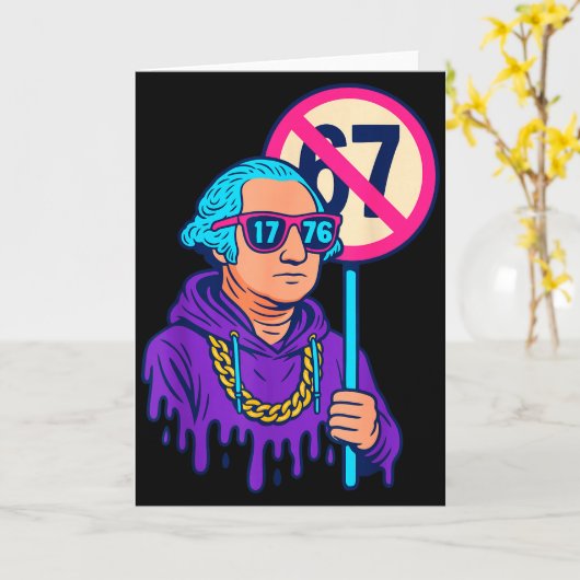 1776 Meer dan 67 Grappige Meme George Washington D Kaart (Gele Bloem)