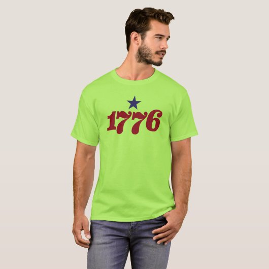 1776 (met ster) t-shirt (Voorkant volledig)