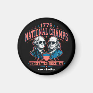 1776 Nationale Kampioenen Vintage Grafisch Onversl Magneet