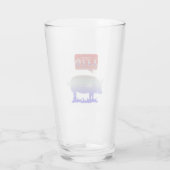 1776 Onafhankelijkheid Biggetje Glas (Achterkant)