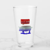 1776 Onafhankelijkheid Biggetje Glas (Voorkant)