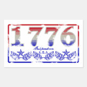 1776 Onafhankelijkheid Rechthoekige Sticker (Voorkant)
