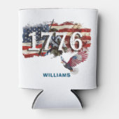 1776 Onafhankelijkheidsdag Amerikaanse vlag Bald E Blikjeskoeler (Voorkant)