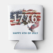 1776 Onafhankelijkheidsdag Amerikaanse vlag Bald E Blikjeskoeler (Achterkant)