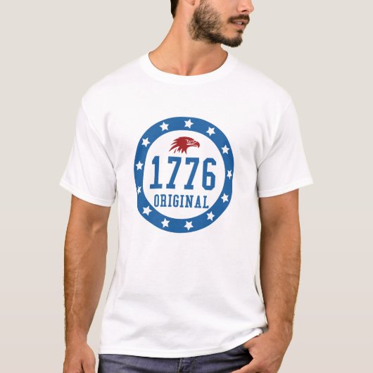 1776 Original 4 July Badge T-shirt (Voorkant)