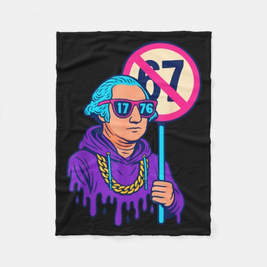 1776 Over 67 Funny Meme George Washington Drip  Fleece Deken (Voorkant)