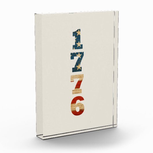 1776 Patriotic American Flag Fotoblokken (Links)