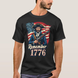 1776 Patriotic Soldier T-shirt voor mannen