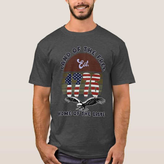 1776 Patriotisch T-Shirt uit de VS  (Voorkant)
