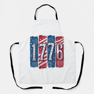 1776 Patriotistische Vuurwerk Vintage Vector Ontwe Schort