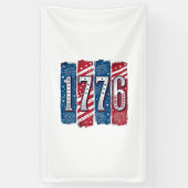1776 Patriotistische Vuurwerk Vintage Vector Ontwe Spandoek (Verticaal)