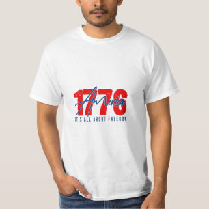 1776 Patriottische Amerikaanse Erfgoed Honkbalpet T-shirt