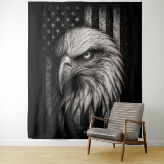 1776 Patriottische Amerikaanse Zeearend Vlag Wandkleed