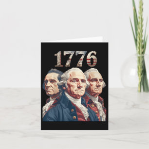 1776 Patriottische Founding Fathers Historisch T-s Kaart