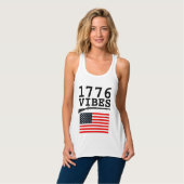 1776 PISTOOL & AMERIKAANSE VLAGGENT-shirt Tanktop (Volledige Voorkant)