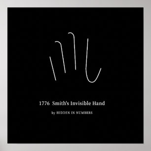1776 Smiths Onzichtbare Hand Minimalistisch Poster