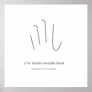 1776 Smiths Onzichtbare Hand Minimalistisch Poster