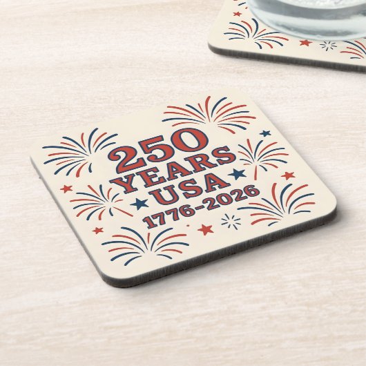 1776 tot 2026 Celebration Onderzetter Set (Linkerzijde)