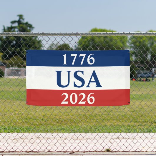 1776 USA 2026 Red White and Blue Patriotic Spandoek (Insitu)