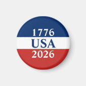 1776 USA 2026 Rood Wit en Blauw Patriottisch Magneet (Voorkant)